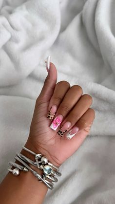 Funny Bunny Nails With Design, Funny Bunny Nails, Nails With Design, Bunny Nails, Double Team, French Tip Acrylic Nails, French Acrylic Nails, Funny Bunny, Long Square Acrylic Nails