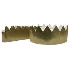 a gold crown on top of a white background