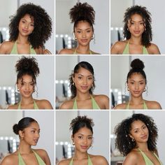 Quick Curly Hairstyles, Double Buns, Hairstyles Design, Mixed Curly Hair, Quick Natural Hair Styles, Stunning Hairstyles, Cute Curly Hairstyles, Hair Buns, Curly Hair Styles Easy