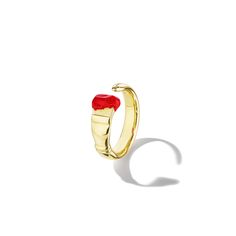 Crafted from 18k gold, the medium Parsons Brush ring features a limited edition red enamel finish that symbolize strength and elegance. In celebration of Asian American Pacific Islander Heritage Month, Mimi teamed up with celebrity makeup artist Daniel Martin and classical pianist Chloe Flower. This exclusive gender free design is a variation of Mimi's signature paintbrush motif from the Parsons Collection, featuring a unique red enamel finish to symbolize strength and elegance - shared qualitie Red Enamel Elegant Rings, Elegant Red Enamel Ring, Red Open Enamel Ring, Chloe Flower, Bumble Bee Ring, Ultrasonic Jewelry Cleaner, Pink Opal Earrings, Diamond Knot, Bee Ring