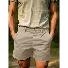 Season:Summer; Fabric:Cotton Blend; Gender:Men's; Style:Stylish,Casual,Streetwear; Occasion:Outdoor,Going out,Daily; Fit Type:Regular Fit; Function:Comfort; Waistline:Mid Waist; Pattern:Plain; Design:Button,Pocket; Pants Type:Shorts,Work Shorts,Chino Shorts,Bermuda shorts; Fly Type:Button; Front page:FF; Listing Date:12/20/2023; Production mode:External procurement; Hips:; Length:; Waist:; Fit US Size:null; Fit UK Size:null; Fit EU Size:null; Pants Length:Short Camouflage Green, Blue Camouflage, Work Shorts, Pants Length, Men's Shorts, Green And Khaki, Plain Design, Type Of Pants, Casual Streetwear