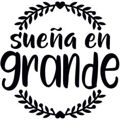 the word's in spanish is surrounded by an olive wreath with leaves on it