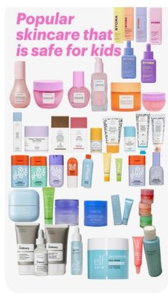 Skincare For Kids, Inexpensive Skin Care, Popular Skincare, Kids Skin Care, Popular Skin Care Products, Cheap Skin Care Products, Sephora Skin Care, Safe Skincare, Basic Skin Care Routine