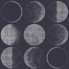 a black and white photo with nine circles in the same circle, all on one side