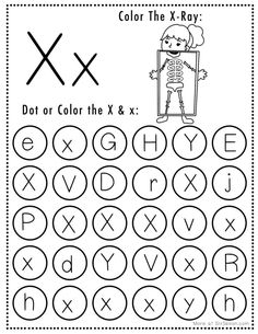 a printable worksheet for the x - ray and other activities to help students learn