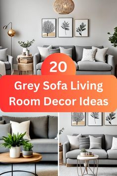 Discover the top 20 grey sofa living room decor ideas! From modern accents to cozy styles, find inspiration to make your grey sofa the centerpiece of your living room with stylish decor and layouts. #GreySofaLivingRoom #LivingRoomDecor #HomeDecor #InteriorDesign #LivingRoomInspiration Gray Sectional With Accent Chair, Sofa For Grey Living Room, Light Grey Chaise Sofa Living Room, Gray Walls Gray Couch, End Tables For Gray Couch, Light Grey Living Room Ideas Modern, Grey Couch Living Room Ideas Tv Stand, Living Room Inspiration Dark Gray Couch