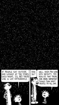 a comic strip with an image of two people talking to each other in the dark