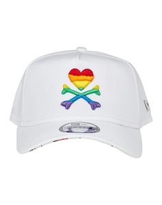 Hats off to love and pride with the tokidoki New Era Toki Pride Snapback! Details: - New Era® adjustable white snapback - Embroidered rainbow tokidoki logo on the front - Sublimated print under the brim - tokidoki embroidered logo on the back - New Era® flag is stitched on the wearer's left side - Made of 100% Cotton - Ninja Hoodie, Embroidered Rainbow, Athletic Crop Top, Cropped Crewneck, Love And Pride, Anorak Jacket, Sweatshirts Online, Sweaters Online, Kid Tees