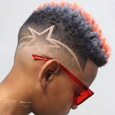 Haircut For Black Boys, Star Hair Design, Shave Designs, Black Boy Hairstyles