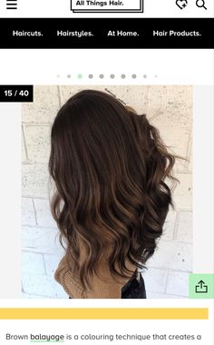 Balayage Hair Dark, Colouring Techniques, Dark Hair, Hair Looks, Balayage, Hair Cuts, Long Hair Styles, Hair Styles