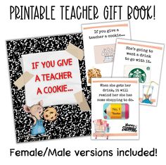 the printable teacher gift book is available for purchase