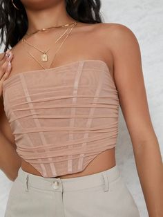 Shein Corset Top, Luxury Ruched Fitted Corset, Party Corset Beige With Built-in Bra, Fitted Beige Corset With Corset Back, Sleeveless Beige Corset With Corset Back, Beige Corset With Built-in Bra For Summer, Modern Corset, Corset Styles, Boned Corsets