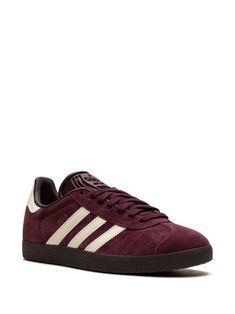 Adidas Gazelle "Maroon" Sneakers - Farfetch Maroon Sneakers, Maroon Shoes, Sneakers Purple, Adidas Originals Gazelle, Shoe Wishlist, Purple Sneakers, Green Sneakers, Volleyball Shoes, Shoe Inspo