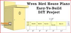 an easy to build diy project with the words, when bird house plans are easy to