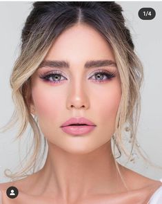 Vintage Makeup Looks, Pink Lips Makeup, Bridal Makeup Natural, Simple Makeup Looks, Makijaż Smokey Eye, Blonde Hair Inspiration, Natural Wedding Makeup, Vintage Makeup, Makeup Looks Tutorial