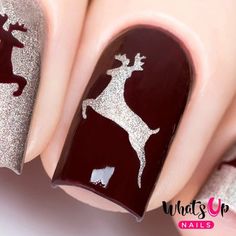 You will receive 1 vinyl sheet that contains 20 sections with 1 deer sticker and 1 deer stencil. Get these white deer vinyl stickers frolicking on your winter nails. Perfect for Christmas Nails! The five sizes of the deer range from 1/4in x 3/8in (6mm x 9mm) to 3/8in x 1/2in (9mm x 12mm). Stencil length: 1 1/8in (28mm). Sheet size: 3in x 5in (75mm x 125mm) Deer Stencils, Tree Stencil, How To Cut Nails