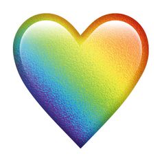 a rainbow heart on a white background