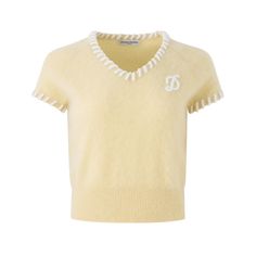 DIANA VEVINA V-Neck Knit Tender Short Top Yellow Chest Length F 92 45.5 9.8% Cashmere, 69.8% Australian Wool, 20.4% Specialty Animal Fibers Cream Fine Knit V-neck Top, White Fine Knit V-neck Top, Beige V-neck Pointelle Knit Top, Beige Pointelle Knit V-neck Top, Beige V-neck Fine Knit Top, Beige Fine Knit V-neck Top, Suit Pant, Skirt Socks, Hoodie Dress