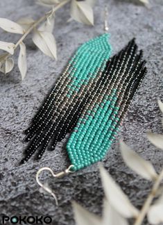 Turquoise beaded earrings Seed bead earrings Fringe beadwork | Etsy Turquoise Bead Earrings, Luxury Earrings, Seed Bead Earrings, Turquoise Earrings, Turquoise Beads, Chandelier Earrings, Long Earrings, Designer Earrings, Beaded Earrings