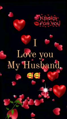 i love you my husband with hearts