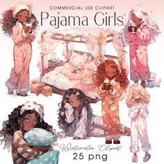 Book Bedroom, Bedroom Illustration, Girls Pajama, Kids Nightwear, Book Illustration Art, Party Banners, Pajama Party, Girls Pajamas, Bedroom Themes