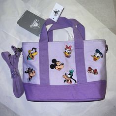 *Brand New* 100% Original N Authentic Disney New !!! Mickey And Friends Tote Bag The Bag Has Various Disney Characters Embroidered On The Side With Fantastic Colorful Stitching. On This Side You Can See Pluto, Clarabelle, Mickey, Daisy, Goofy, Donald, And Chip & Dale! On The Reverse Side There Are A Few More Obscure Disney Characters You Don’t Typically See On Merchandise In The Parks! You Can Spot Mickey, Minnie, And Huey, Duey, And Louie. But Also You Can See Horace Horsecollar And Morty And F Burlap Purse, Walt Disney Signature, Disney Tote Bags, Disney Tote, Plastic Handbag, Insulated Tote Bag, Holiday Tote Bag, Clear Tote Bags, Minnie Mouse Pink