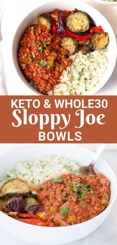 Easy Whole30 & Keto Sloppy Joes Recipe. Sloppy Joe Bowl, Paleo Sloppy Joes, Sloppy Joes Bowls, Paleo Ketchup, Healthy Sloppy Joes, Sloppy Joe Casserole, Easy Whole 30 Recipes, Healthy Bowls Recipes