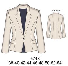 Jacket Outfit Women, Corporate Wear, Fashion Tops Blouse, Fashion Illustration Dresses, Couture Mode, Woman Suit Fashion, Fashion Sewing Pattern, Jacket Pattern, Dress Sewing Patterns