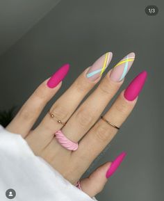 Smart Nails, Hello Nails, Acrylic Nails Coffin Short, Funky Nails, Dresses Summer, Square Nails, Women Clothes, Blue Nails