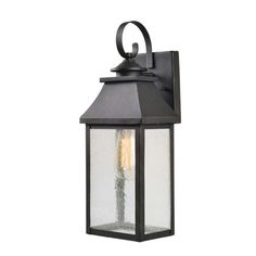 an outdoor wall light with two lights on it