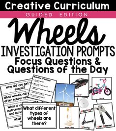 a book cover with images of various items and words on it, including the title wheel's