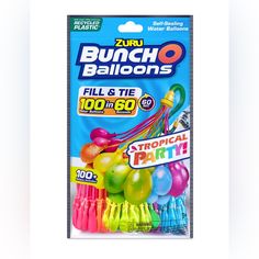 an unopened package of balloons and streamers for birthdays or any special occasion