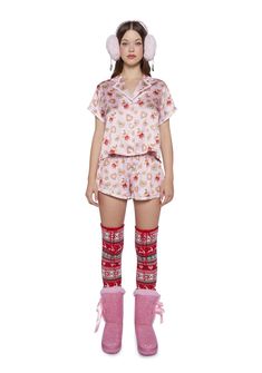 Free, fast shipping on Hidden Treasures Pajama Set at Dolls Kill, an online boutique for kawaii fashion. Shop our exclusive collection of Sugar Thrillz clothing, shoes, and accessories here. Hygge Fashion, Sugar Thrillz, Free Socks, Ric Rac, Ski Mask, Matching Shorts, Hidden Treasures, Fashion Shop, Shoes And Accessories