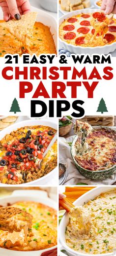 Warm Dip Recipes – Whether you prefer a classic spinach artichoke dip or a cheesy, barbecue chicken dip, we’ve got you covered! Kick off any party with these crazy-good warm dip recipes that are sure to be a hit! Christmas party dip, Christmas dip recipes, hot dips for Christmas party, Christmas party food, Christmas finger foods. Christmas Party Food Dips, Christmas Chip And Dip Ideas, Christmas Theme Appetizers Party, Xmas Dips Holiday Appetizers, Christmas Party Dips Crock Pot, Dip Ideas For Christmas Party