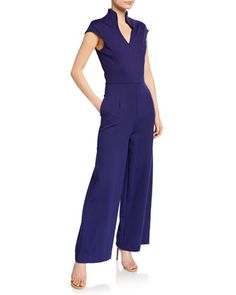 $83.30 ❗️Last Call-Neiman Marcus Scarlett Military-Neck Jumpsuit Online Inquiries: LCS19_TYE62   Store Inquiries: #3003154  Comparable Value: $199.00    Price: $119.00 With 30% off : $83.30 ----------- Scarlett+Military-Neck+Jumpsuit+by+Neiman+Marcus+at+Neiman+Marcus+Last+Call. Crepe Jumpsuit, Velvet Jumpsuit, Jumpsuit Online, Striped Jumpsuit, Long Sleeve Jumpsuit, Military Inspired, Kimono Sleeve, Last Call, Wide Leg Jumpsuit