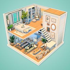 Sims Looks Ideas, Sims 4 Newcrest Ideas, Loft The Sims 4, Sims Houses Ideas, Simsy4 House, Sims 4 Tiny House Ideas, Sims 4 Floorplan Layout, Sims 4 Small Houses Layout, Sims 4 Loft House