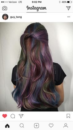 Dark oil slick hair, perfect dyes for winter! Hair Up Do, Winter Dark, Best Hair Dye, Rock Hairstyles, Haircut Inspiration