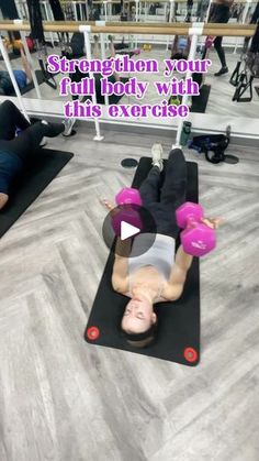 two people doing exercises on yoga mats with the words, strength your full body with this exercise