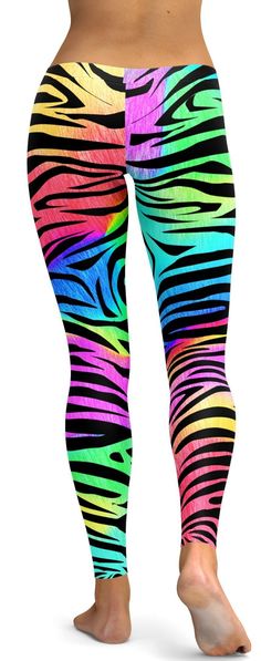 These unique Colorful Zebra Striped Leggings are hand-sewn with care. Made of 82% polyester and 18% spandex, these animal print leggings are super soft, stretchy and comfortable to wear. Perfect for your active lifestyle and can be worn at any time anywhere. Workout Yoga Pants, Animal Print Leggings, Women Yoga, Workout Yoga, Soft Leggings, Striped Leggings, Print Leggings, Running Clothes, Pink Leggings