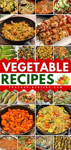 Looking for ways to get more vegetables in your diet? These most delicious vegetable recipes have got you covered! Not only will you find easy vegetable side dishes, but there are also vegetable main dishes. Try a veggie recipe for dinner tonight! Vegetable Main Dishes, Delicious Vegetable Recipes, Vegetable Recipes Dinner, Fresh Vegetable Recipes, Vegetable Side Dishes Healthy, The Cookin Chicks, Yummy Vegetable Recipes, Easy Vegetable Recipes, Veggie Recipe