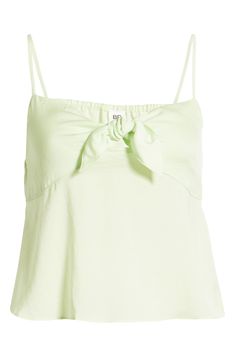 A pretty bow detail at the chest and smocked back shapes this soft cami in lightweight satin that's perfect for your casual looks. 9 1/2" length (size Medium) V-neck Adjustable straps Partially lined 100% polyester Machine wash, tumble dry Imported Women's Clothing Not available for sale and shipment to Germany Spring Beach Tops With Bow Tie Back, Casual Fitted Tops With Bow Straps, Chic Beach Tops With Bow Detail, Casual Tank Top With Bow Straps, Feminine Daywear Tops With Bow, Fitted Summer Top With Bow Tie Back, Feminine Tops With Bow For Brunch, Fitted Summer Tops With Bow Tie Back, Feminine Tops With Bow For Daywear