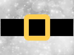 a black and yellow belt on a silver background with snowflakes in the background