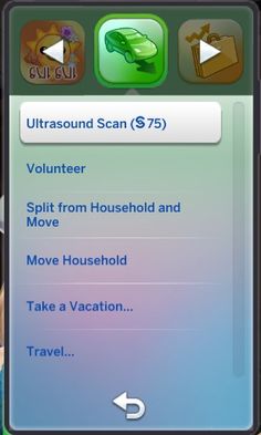 an iphone screen with the text, ultrasound scan s75 volunteer split from household and move