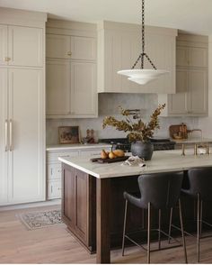 Wood Stained Island, Stained Island, James May Homes, Homes Kitchen, Texas Home Decor, James May, Blue Kitchen Cabinets, Cabinet Color, Flooring Inspiration