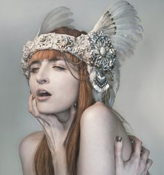 Winged Valkyrie Headdress by HysteriaMachine on Etsy, £200.00 Viking Weddings, Valkyrie Costume, Viking Wedding, Golden Wings, Larp Costume, Festival Inspiration, Fantasy Hair, Photoshoot Themes, Pop Surrealism