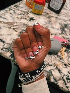 F U Nails, Pink And Brown Nails Short, Name Nails Boyfriend, Third Eye Nail Art, Hobo Nails, Shortie Nails Designs, Short Nail Ideas Black Women, Short Exotic Nail Designs