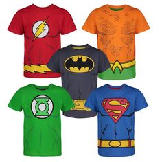 PRICES MAY VARY. Officially licensed DC Comics Justice League toddler boys short sleeve graphic tee shirt Rib knit crew neck collar; Awesome screen print design; Awesome soft hand screen print with gold metallic ink; Awesome screen print with puff design; Brightly colored assortment; Pull on closure Youth fashion tees with cool character designs your child will love to wear; made from soft clothing material that is safe on children's skin Durable and long-lasting graphic tshirts with a comfortab Amazon Costume, Superman Green Lantern, Woody Costume, Amazon Things, Superman T Shirt, Superhero Shirt, Batman T Shirt, Dc Comics Superheroes, Batman Superman