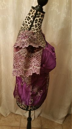 Lace blouse can be used on a skirt, pant ND African fabric. Elegant Sets With Unstitched Blouse For Traditional Ceremonies, Fitted Purple Embroidered Sets, Long Sleeve Blouse For Wedding, Fitted Purple Blouse For Party, Bohemian Purple Wedding Sets, Purple Bohemian Wedding Sets, Bohemian Purple Sets, Elegant Unstitched Purple Blouse Piece, Traditional Fitted Lace Blouse