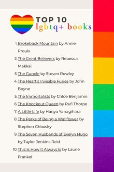 Top 10 lgbtq+ books Books For Teens, Books To Read