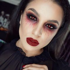 Faschings Make Up, Vampire Make Up, Horror Smink, Devil Makeup Look, Halloween Makeup Vampire, Halloween Schminke, Fete Emo